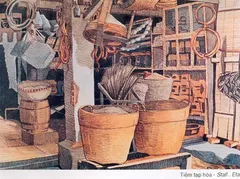 Tranh ký họa: Tiệm tạp hóa