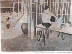Tranh ký họa: Xắt cau